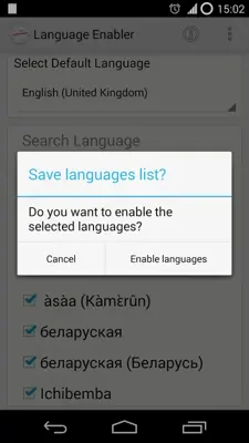 Language Enabler android App screenshot 0