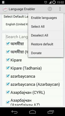 Language Enabler android App screenshot 1